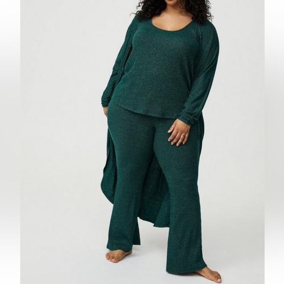 Torrid Green Shimmer Lounge Pants - Picture 5 of 7